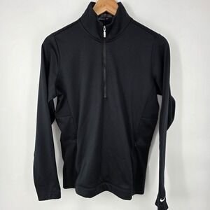 Nike Golf Therma Fit Tour Performance Sz L Black Quarter Zip Womans Jacket